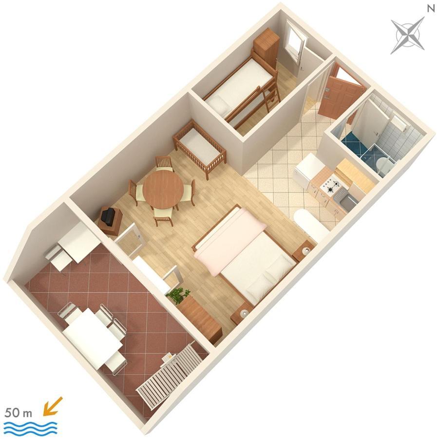 Apartments By The Sea Sumpetar, Omis - 2808 المظهر الخارجي الصورة