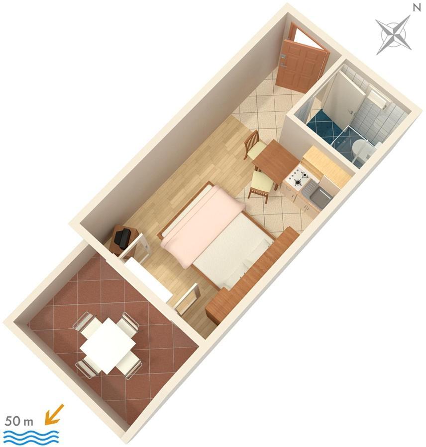 Apartments By The Sea Sumpetar, Omis - 2808 المظهر الخارجي الصورة